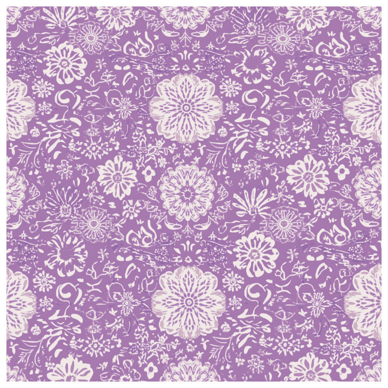 Édredon à motif floral mauve, Lit simple