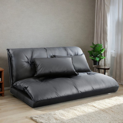 Adjustable Folding Lazy Sofa with Two Pillows