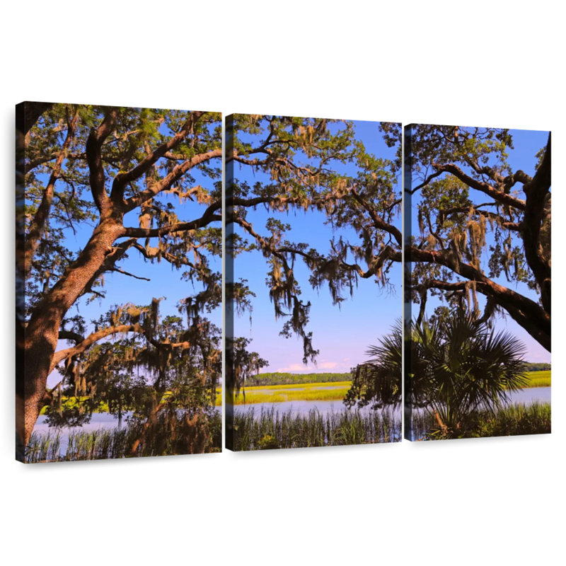 Harnek Lowcountry Marsh Oak Trees, 32" H x 50" W