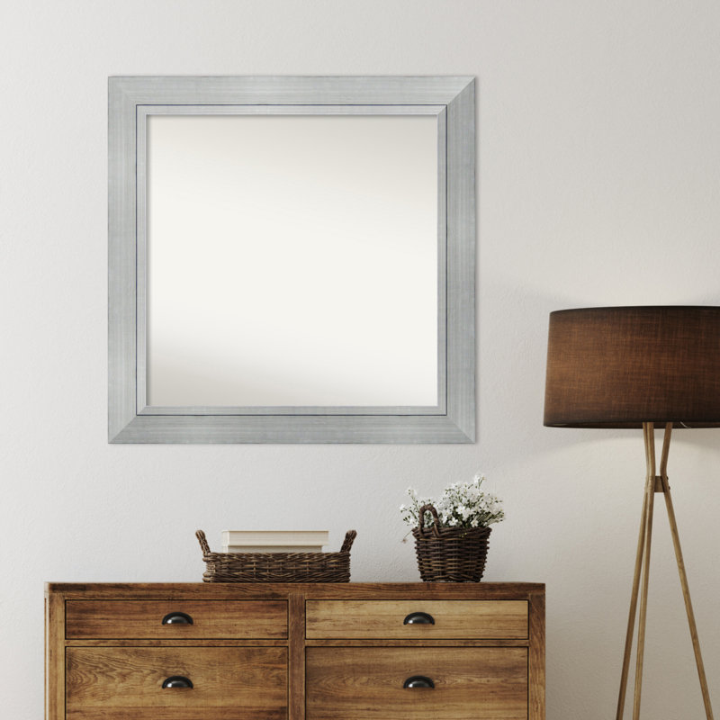 Yousef Solid Wood Wall Mirror, Square, 37.25" x 37.25"