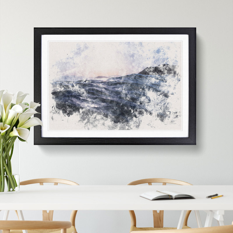 Ocean Moods - Picture Frame Graphic Art Print, 24cm H x 33cm W x 2cm D, Black Framed