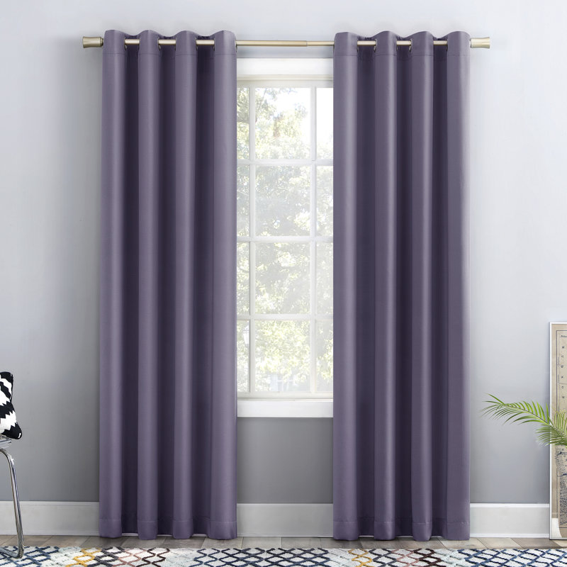 Thermal Energy Saving Grommet Curtain Panel - Basics by Wayfair™, 54" W x 84" L, Lavender