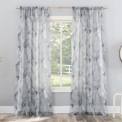 Panneau de rideau transparent avec passe-tringle Cristo