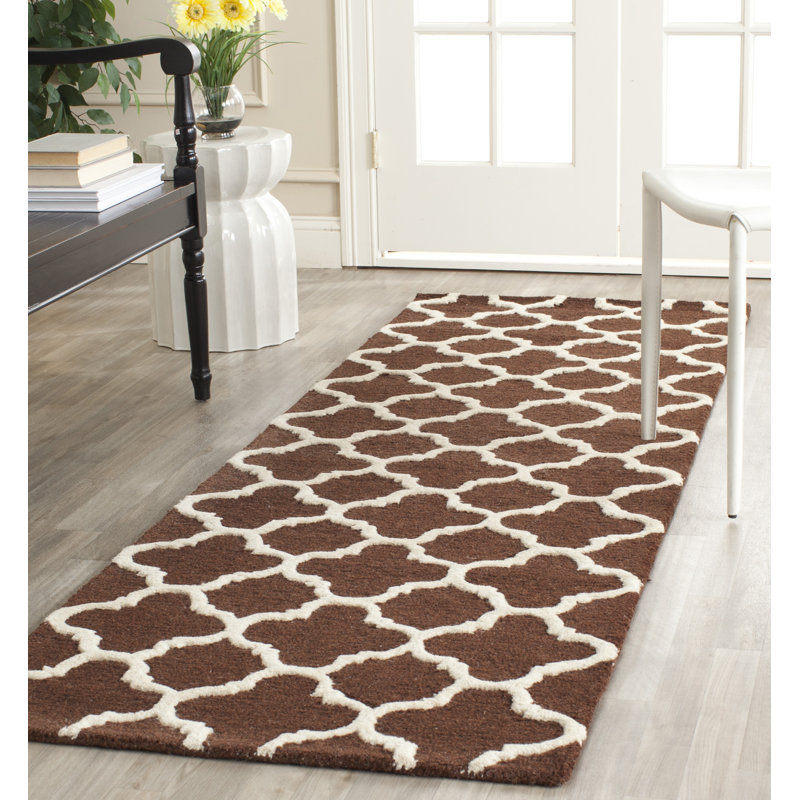Cannen Hand Tufted Wool Geometric Rug, Runner 2'6" x 6'