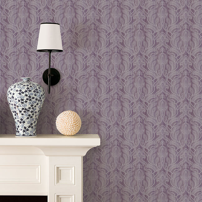 10m L x 53cm W Roll Wallpaper, Purple