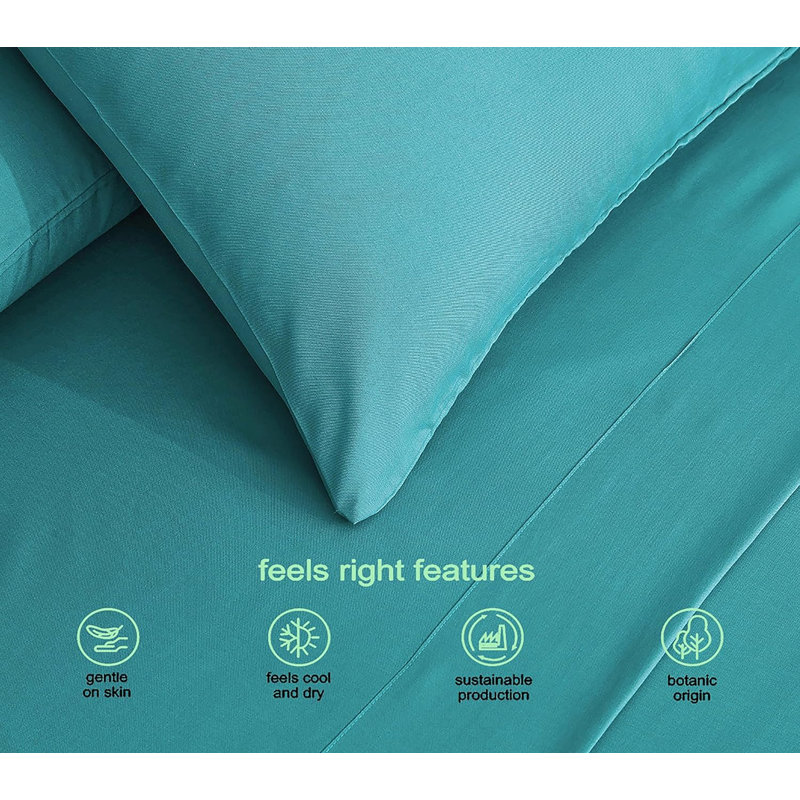Charisma Tencel Modal Cooling Sheet Set, Teal, California King