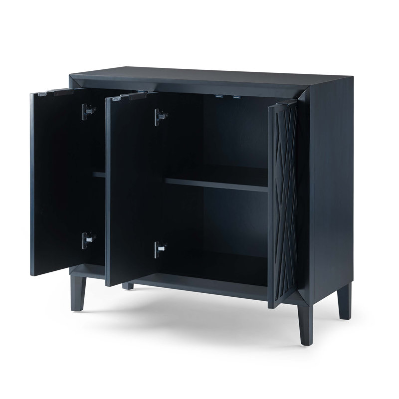 Alta 36'' Tall 3 - Door Accent Cabinet, Navy