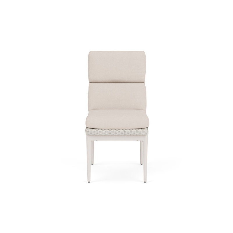 Cascade Outdoor Dining Side Chair, Canvas Birds Eye, Antique White