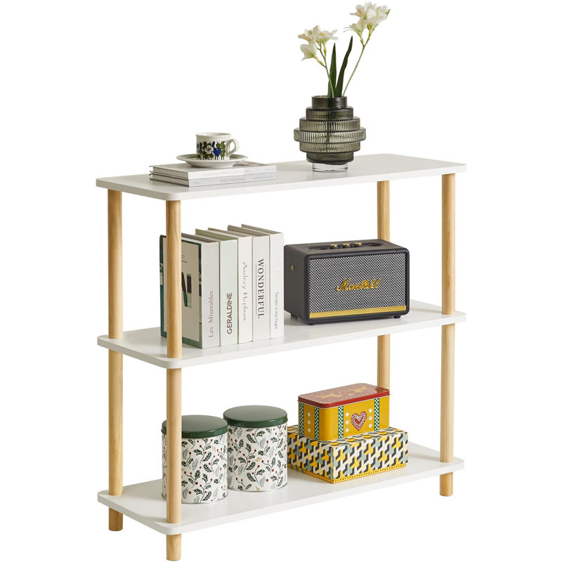 Aryssa 80cm W Standard Bookcase, (3 Shelves) 74.5cm H x 80cm W x 30cm D