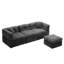 Canapé-lit modulaire convertible 87,7 po - Lit escamotable, repose-pieds avec rangement, 2 tabourets, chargeur sans fil et ports USB