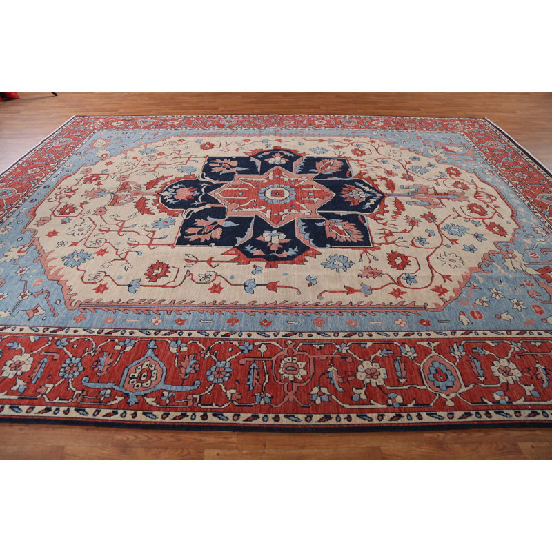 One-of-a-Kind 9'10" X 12'11" New Age Wool Area Rug in Beige