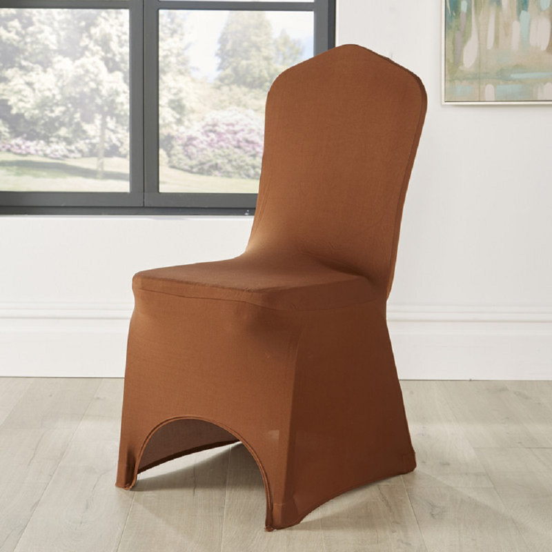 Spandex Arched Front Patio Chair Cover, Brown