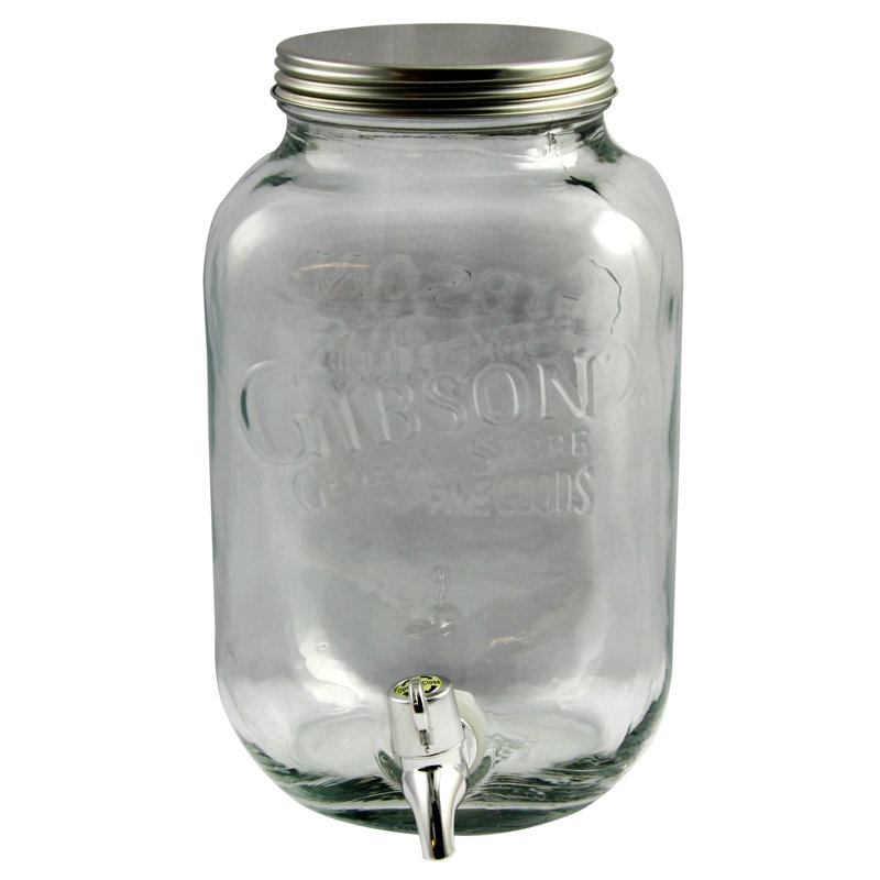 Gibson Glass Mason 128 Oz. Beverage Dispenser