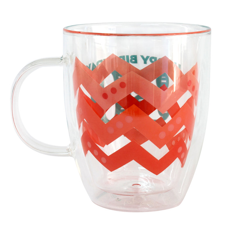 Grande tasse à café en verre à double paroi 30 ans young