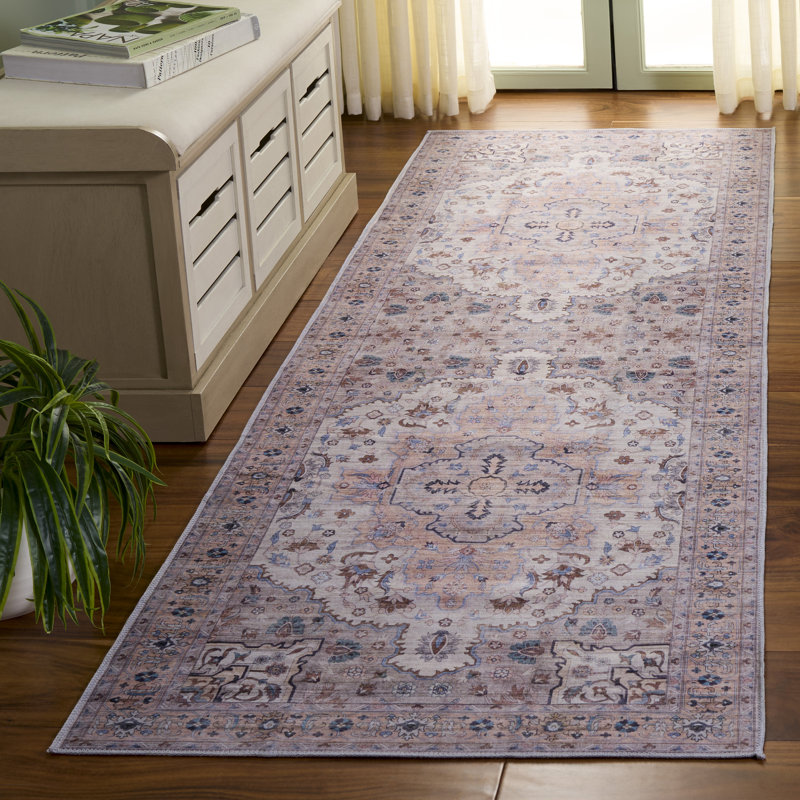 Lomeli Area Rug with Non-Slip Backing, Runner 2'6" x 8"