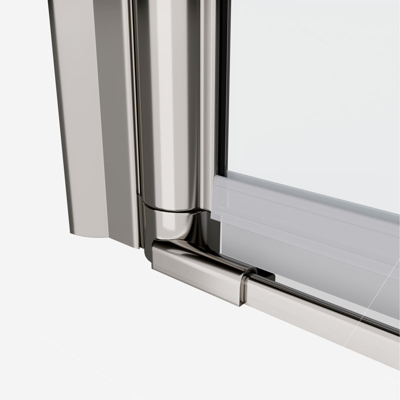 Versatile 1 3/8" Adjustment,Universal Pivot Shower Door, With 1/4" Tempered Glass Finish, Chrome