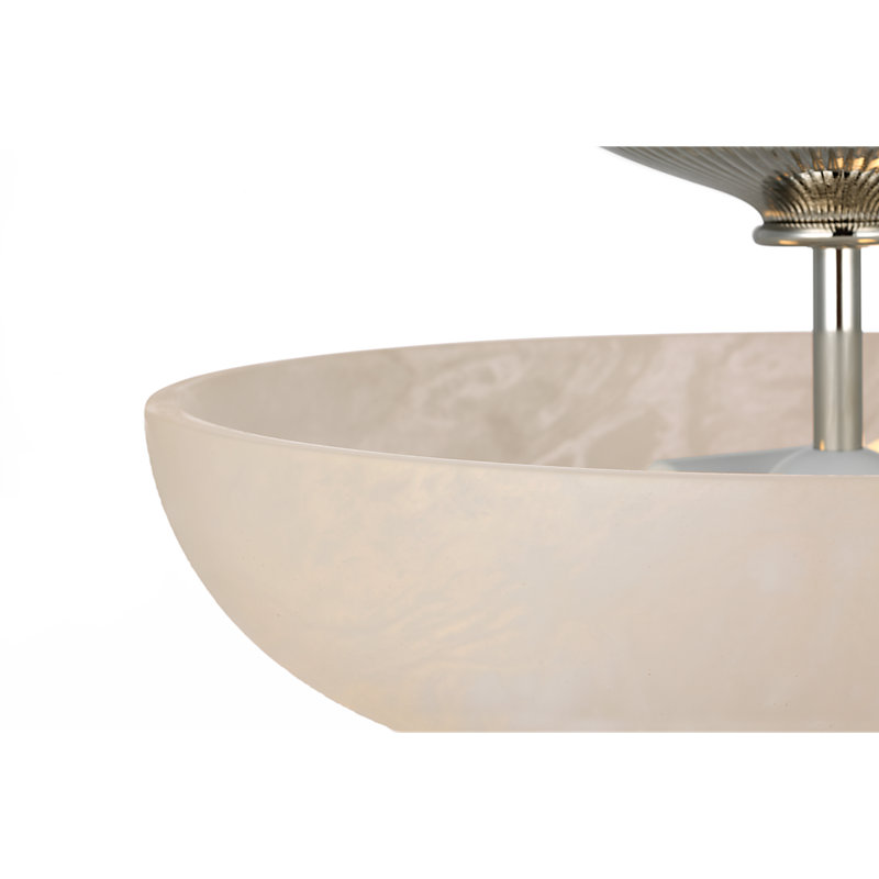 Aerin 3 - Light Semi Flush Mount, Polished Nickel