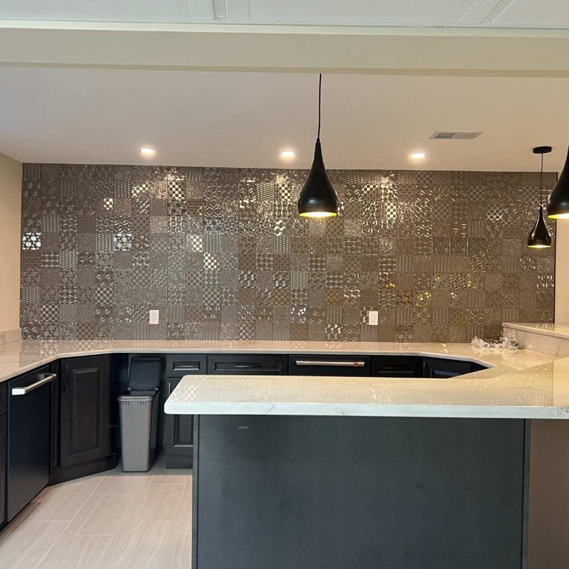 Metallic Geo 5.9" x 5.9" Ceramic Textured Wall Tile