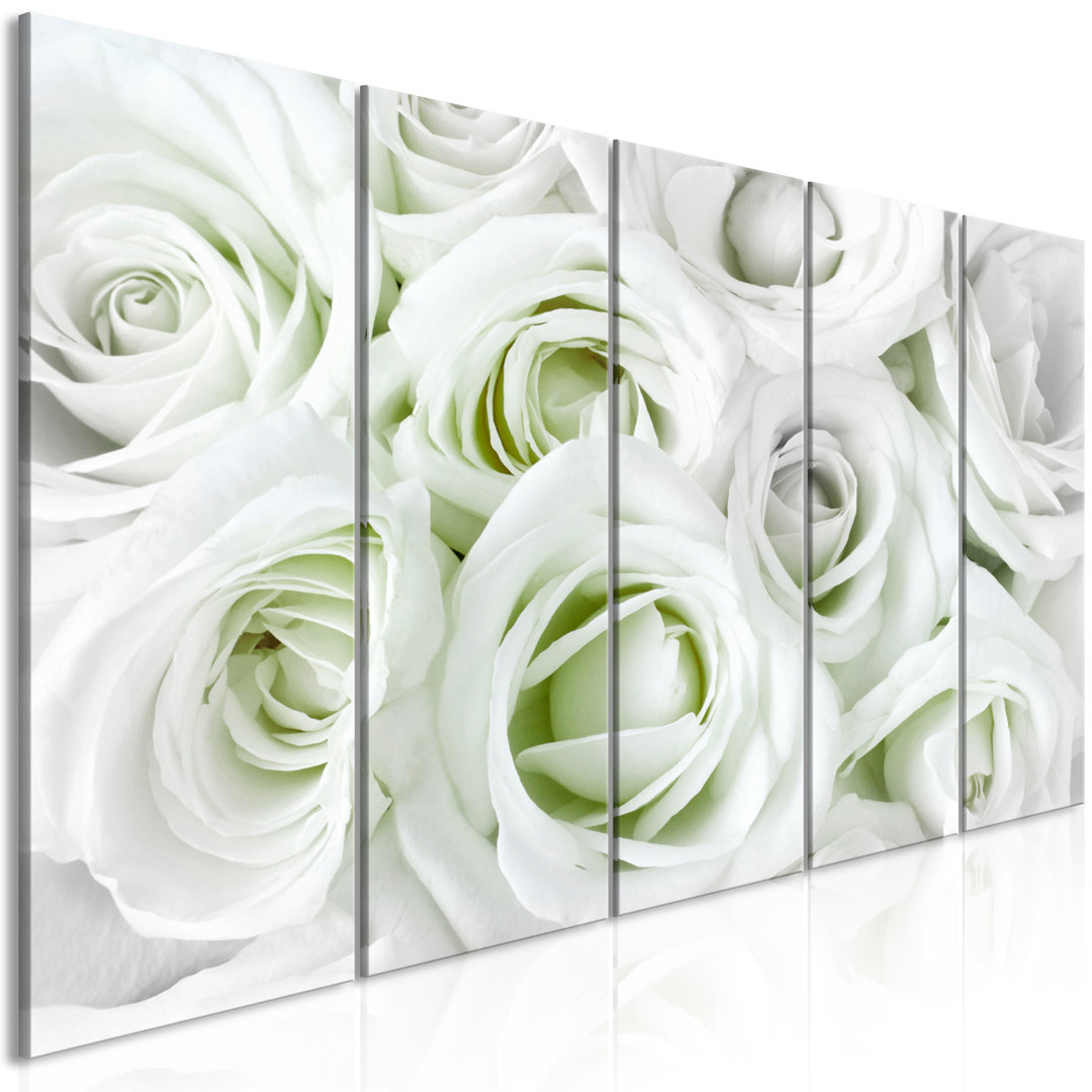 5-tlg. Leinwandbilder-Set Satin Rose