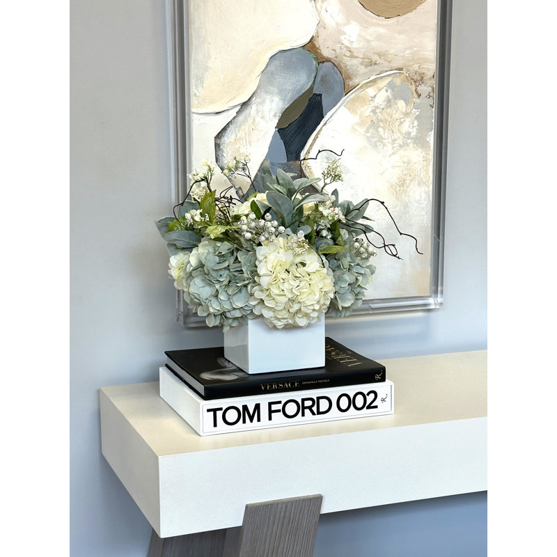 Polysilk Hydrangea Arrangement in Pot
