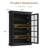 Modern 65" Tall Display Cabinet, Curio Storage Cabinet with Tempered Glass Door, 5-Tier Bookcase with Adjustable Shelves, Storage Cabinet for Office, Kitchen, Living Room-1848029734