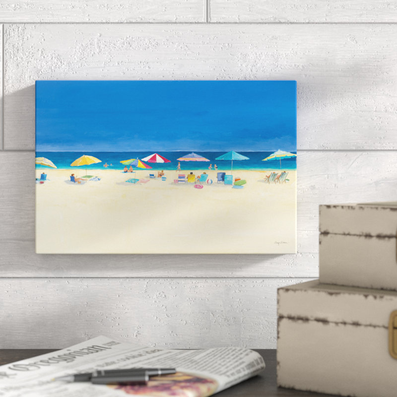 Day At The Beach by Avery Tillmon - Wrapped Canvas Painting, 20cm H x 30cm W