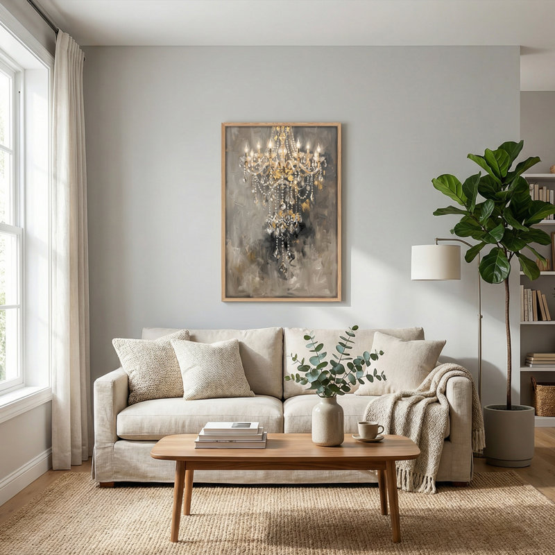 Ensemble de 1 tableau sur toile « Lustre », 24"H x 18"W, Naturel
