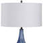 Lampe de table bleue 31 po Barone