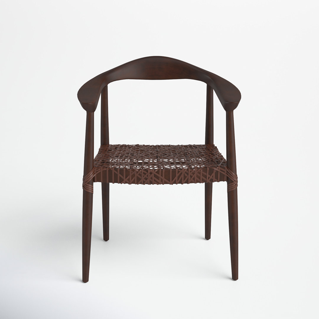 Kazbah 18.9'' H Leather Upholstered Armchair AllModern