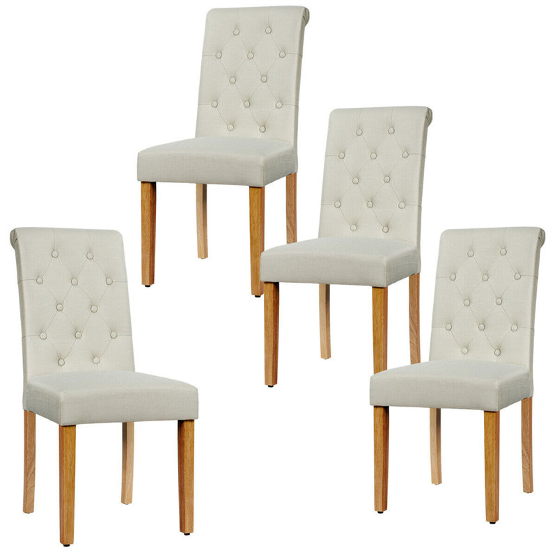 Chaise d'appoint Colberta, Beige, Naturel