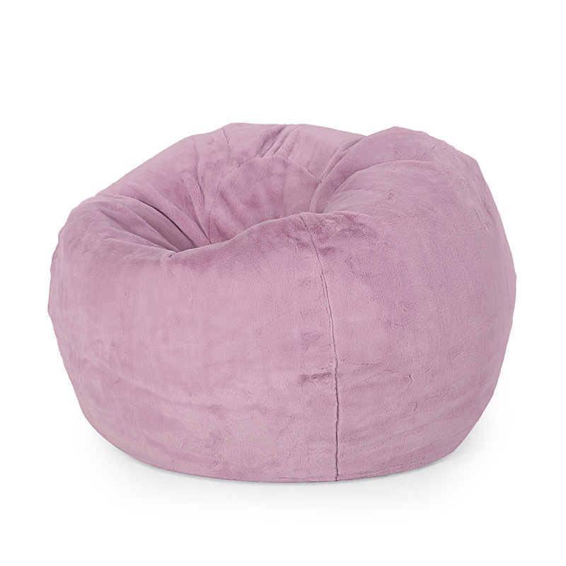 Fauteuil à billes arrondi Kavel, Tissu lavande