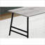 Stratifié gris & amp; Table basse moderne noire en métal pour le salon, L 40 po rectangulaire compacte et facile à assembler
