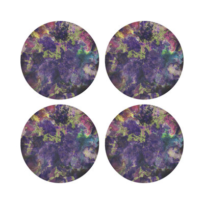 Impressionism Vegan Leather Round Placemats