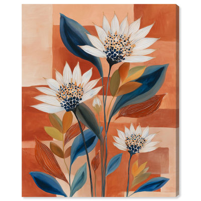 «Blue and White Floral II», reproduction d'art sur toile par Art Remedy, 30 x 36