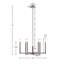 Lustre candélabre contemporain 6 lumières Zarelle avec finition nickel poli Zarelle