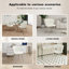 2 chaises de salle à manger modernes en lin blanc - Pieds en métal galvanisés, ergonomiques et élégants pour la cuisine-455014671