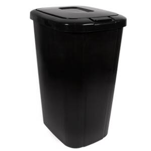 Trash Can Garbage 13 Gallon Bin Touch Lid Spring Loaded Kitchen Black Tall  Slim