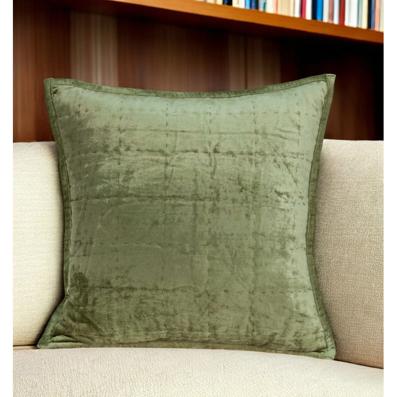  Housse de coussin matelassé 20 po x 7 po x 20 po en mousse de mer avec insert en polyester, Mauve