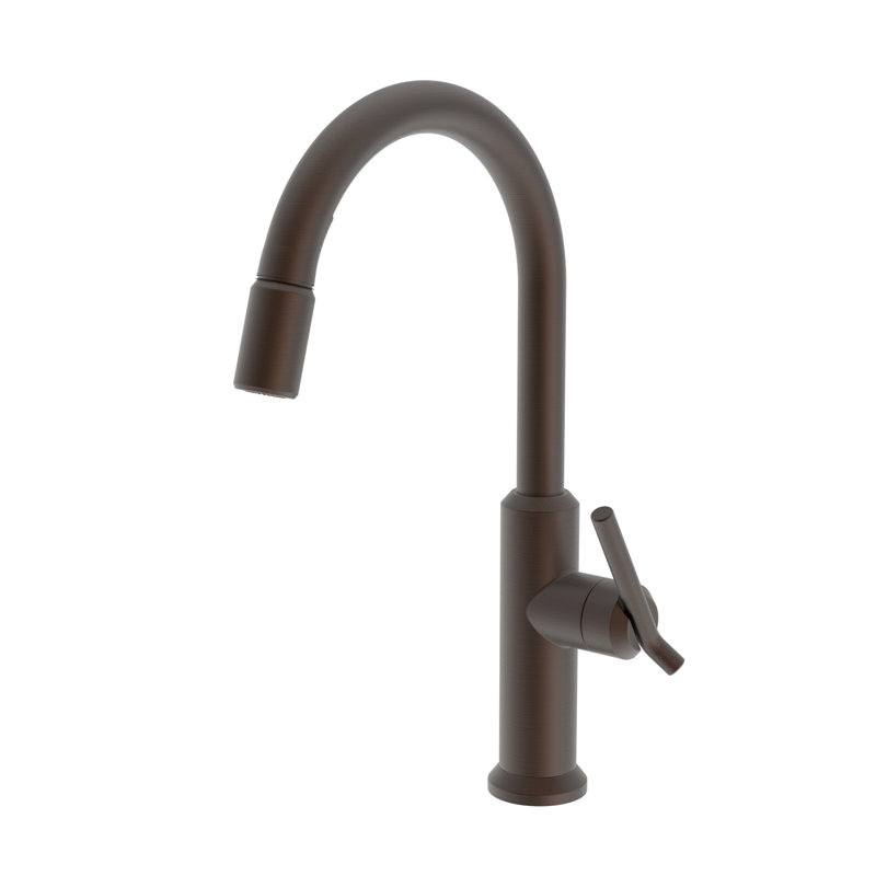 Jeter Single Handle Pull Down Kitchen Faucet, English Bronze
