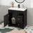 30" Black Bathroom Vanity with no sink