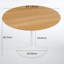 Table de salle à manger de style tulipe de 42,1 po avec plateau en téfle, table de bout et table de bout-125538260-125538264-125538258