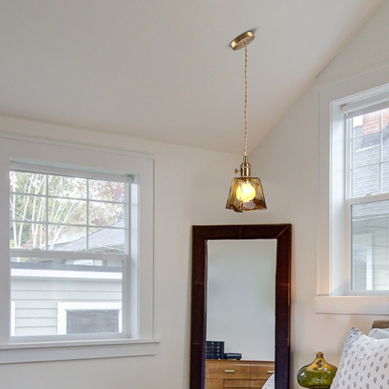 1-light Vintage Pendant Light Entryway Light Fixture Hanging Hanging Lamps For Bedrooms