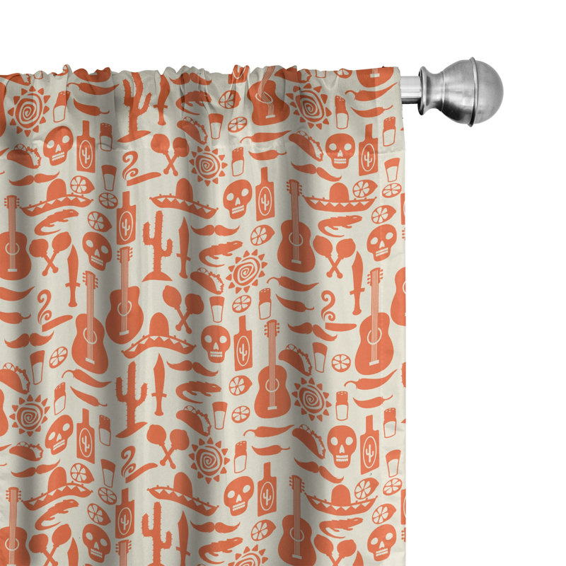 Mexican Semi-Sheer Rod Pocket Sliding Panel, 28" x 95"