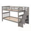 Twin-Over-Twin Bunk Bed with Storage and Guard Rail-363659823