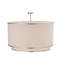 Luminaire suspendu tambour en nickel 8 lumières Textrene