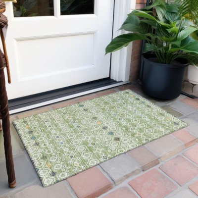 Tapis rectangulaire Aleighna avec envers antidérapant