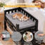 Lit superposé ajustable avec escalier et rangement, lit de chevet en bois à 2 niveaux pour chiens de grande taille et de très grande taille-1259655671
