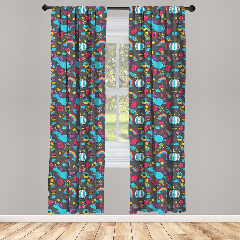 Unicorn Semi-Sheer Rod Pocket Sliding Panel, 28" x 63"