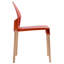 Ensemble de 4 chaises d'intérieur Crimson, en polypropylène anti-rayures, pieds en chêne finis à la main, confort optimal toute la journée, siège en polypropylène de qualité industrielle, design ergonomique et adaptatif.
