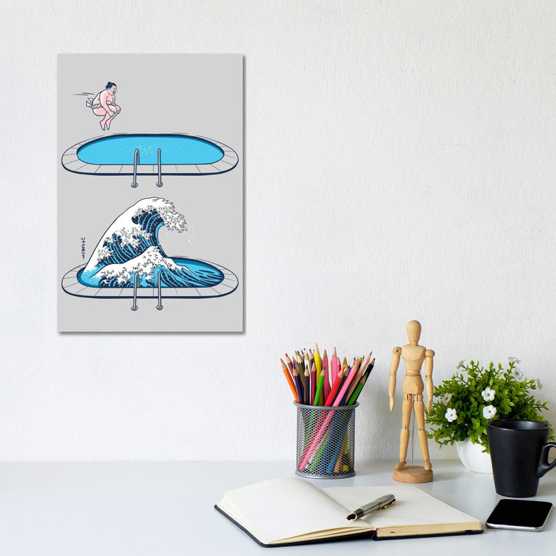Sumo Wave by Alberto Perez - Wrapped Canvas Gallery-Wrapped Canvas Giclée, 20.32 cm H x 30.48 cm W